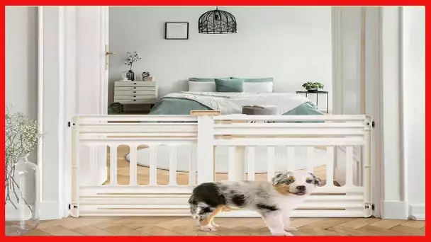 IRIS USA 24" To 39" Portable Expandable Pet Gate, White PB-600