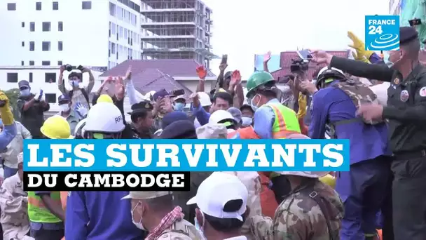 Deux ouvriers ont survécu à l'effondrement d'un immeuble au Cambodge