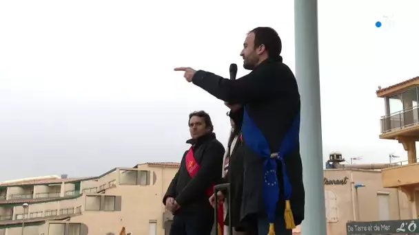 Port-la-Nouvelle (Aude) - manifestation contre les travaux d'extension du port