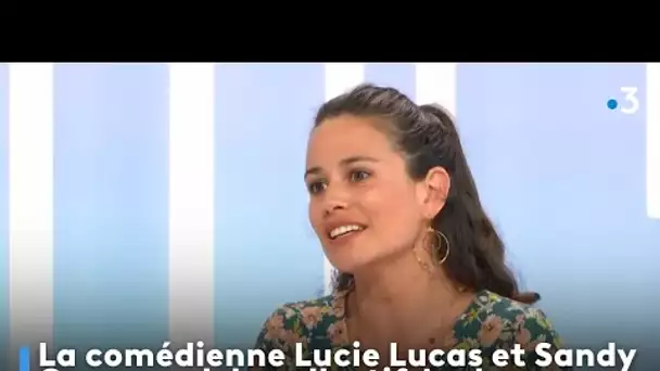 La comédienne Lucie Lucas et Sandy Guyomard du collectif Aesh Bretagne sur le plateau de France 3