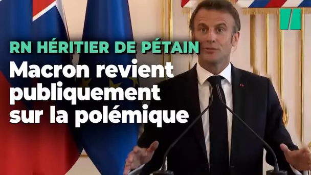 Le RN « héritier de Pétain » ? Macron s’exprime pour la première fois publiquement