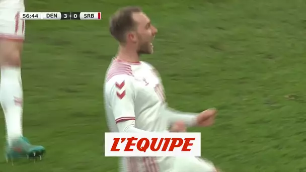 Le but d'Eriksen face à la Serbie - Foot - Amical - Danemark