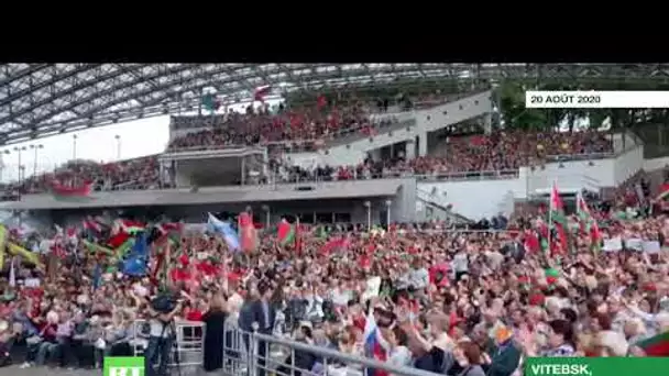 Biélorussie : des milliers de personnes participent à un rassemblement de soutien à Loukachenko