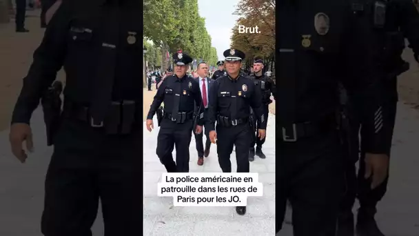 La police américaine en patrouille dans les rues de Paris pour les JO #paris2024