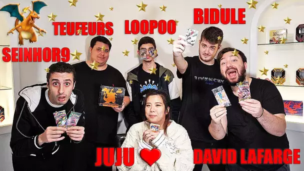 BATTLE OUVERTURE DE BOOSTER POKEMON VS SEINHOR9 TEUFEURS BIDULE LOOPOO & JULIETTE !