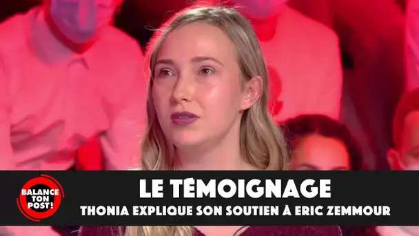 Thonia, influenceuse, explique son soutien à Eric Zemmour