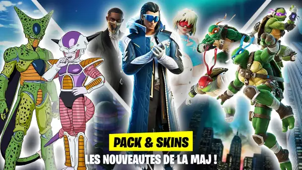 TOUS LES NOUVEAUX SKINS & PACKS SUR FORTNITE ! (DBZ, TORTUES NINJA, SKINS GRATUIT DE NOEL ...)