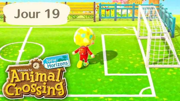Jour 19 | Un Terrain de Foot ⚽ | Animal Crossing : New Horizons