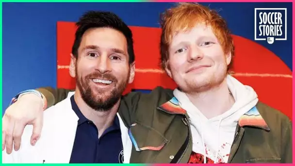 La réaction de Messi lorsqu'il a rencontré Ed Sheeran après un match du PSG