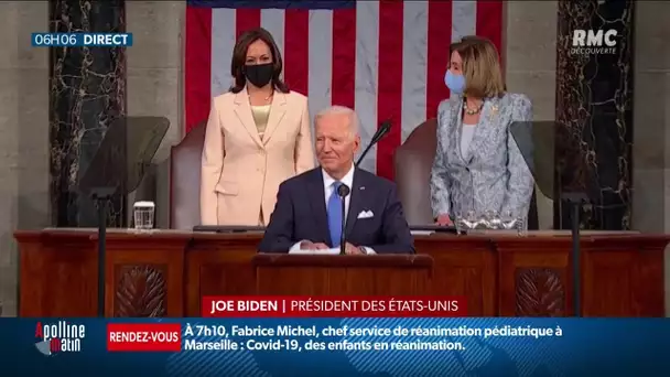 États-Unis: deux femmes derrière un président américain lors d’un discours devant le Congrès