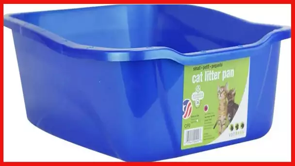 Van Ness Pets Extra Small Open Cat Litter Box, Kitten/Rabbit Size, Blue, CP0