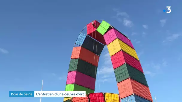 Les premiers travaux d'entretien ont débuté sur les conteneurs de la catène du Havre