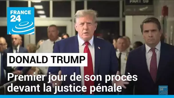 Trump dénonce une "persécution politique" au premier jour de son procès historique • FRANCE 24
