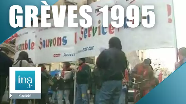 Grèves 1995: Grève et manifestation des agents EDF | Archive INA