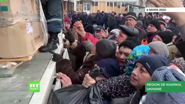 En images : l’aide humanitaire russe arrive en Ukraine