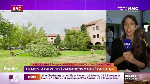 Orages en Corse : à Calvi, des évacuations malgré l'accalmie