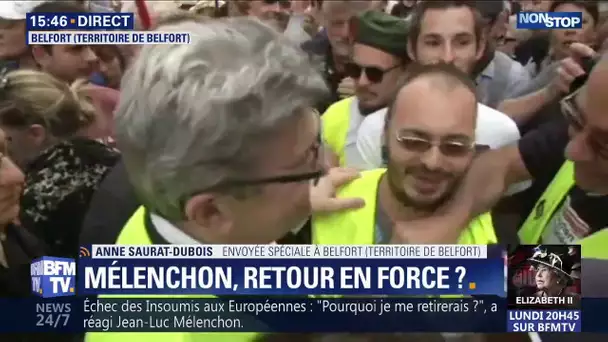 General Electric: Jean-Luc Mélenchon enfile un gilet jaune aux côtés des salariés à Belfort