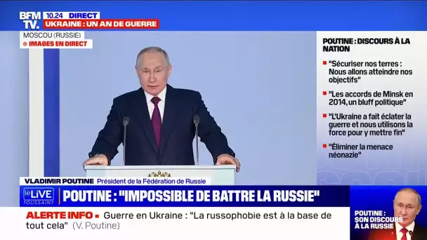 Vladimir Poutine: "Sur le champ de bataille, il est impossible de battre la Russie"