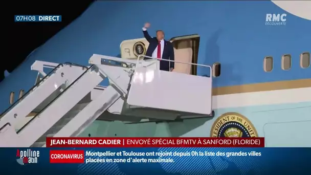Après 10 jours d'arrêt, Donald Trump de retour en campagne, le président a exhibé son test négatif
