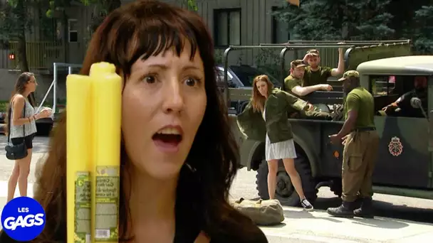 Elle va faire la guerre au lieu de son mari... | Juste Pour Rire Les Gags