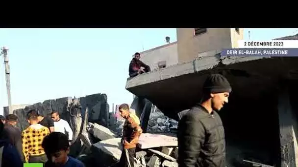 Gaza  des habitants fouillent les décombres à la recherche de survivants