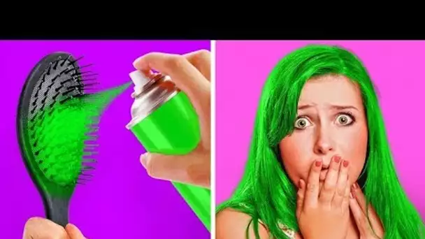 33 INCROYABLES ASTUCES, FARCES ET ÉCHECS AVEC LES CHEVEUX || Toutes Les Filles Doivent Regarder Cet