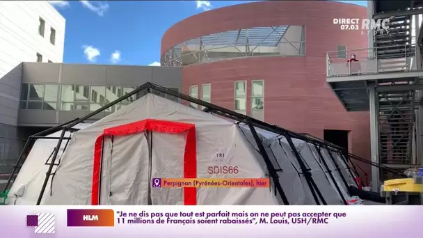 Perpignan : trois tentes installées devant l'hôpital pour "trier les malades"