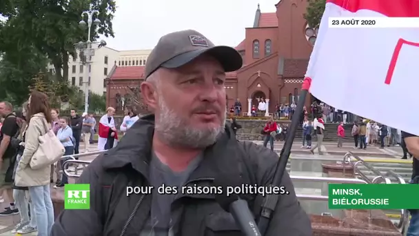 Minsk : rassemblement de l'opposition place de l'Indépendance