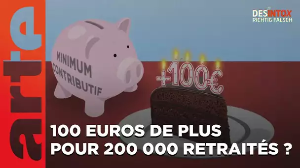 100 euros de plus pour 200 000 retraités en septembre ? - Désintox | ARTE