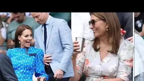 Kate et William en points de suture à Wimbledon alors que Carole Middleton tire la langue au couple