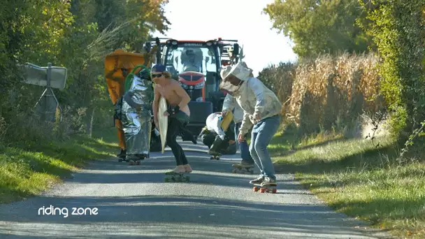 Insolite : Une course de skate dans une ferme !