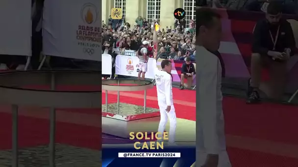 Solice a allumé le chaudron olympique ce jeudi 30 mai à Caen.  Images : France.tv PARIS 2024.
