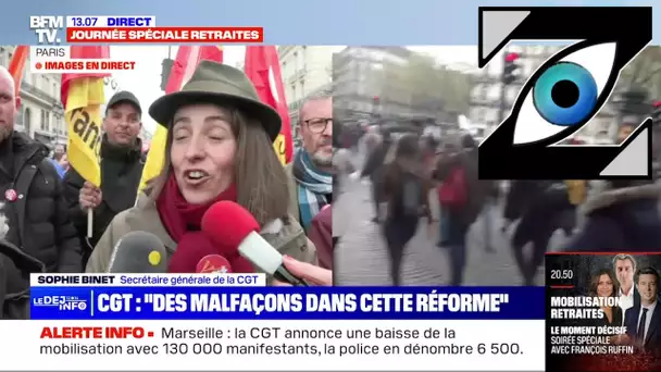 [Zap Actu] Sophie Binet répond « lol » à Macron, Manifestants chez LVMH, Eglise saccagée(14/04/23)