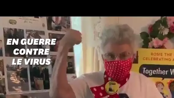 Cette "Rosie" fabriquait des avions pendant la guerre: à 94 ans, elle fabrique des masques