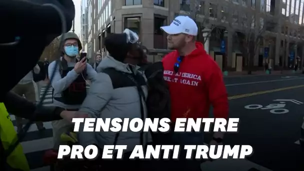 Les anti et pro-Trump s'accrochent violemment à Washington