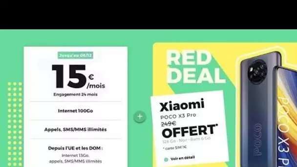 RED by SFR relance le RED Deal avec un Xiaomi Poco X3 Pro offert + forfait 100 Go à 15€/mois