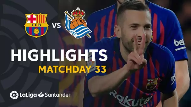 Highlights FC Barcelona vs Real Sociedad (2-1)