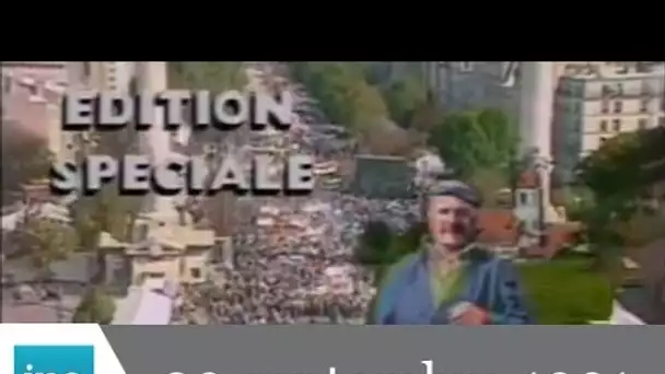 19/20 FR3 du 29 septembre 1991 - 200 000 agriculteurs à Paris - Archive INA
