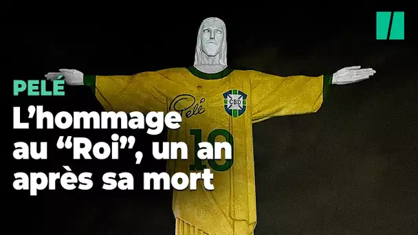Le Christ Redempteur de Rio porte un maillot de Pelé, un an après la mort du « Roi »
