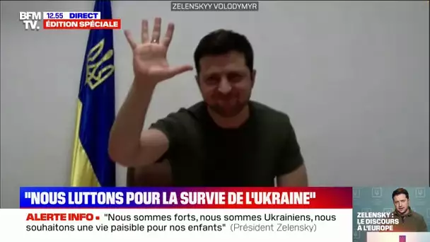 L'ovation du Parlement européen après le discours en visio du président ukrainien