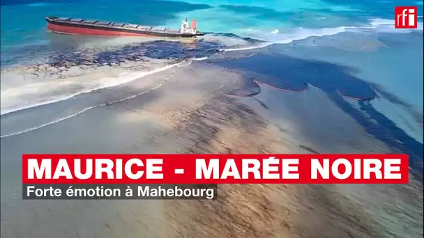 Maurice - marée noire : forte émotion à Mahebourg