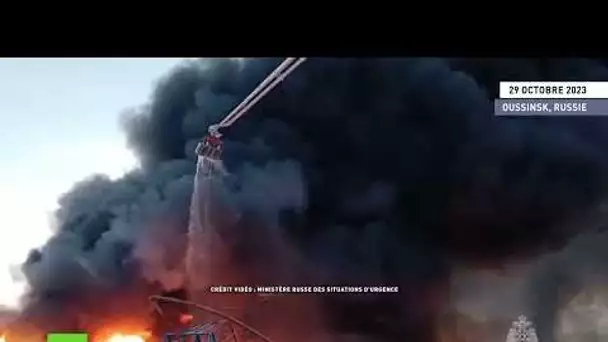 🇷🇺  Russie : une personne est décédée dans l'incendie d'une installation de Lukoil à Oussinsk