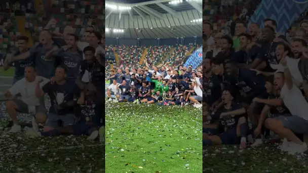 « We are the CHAMPIONS » ❤️💙 #SuperCup #PSG