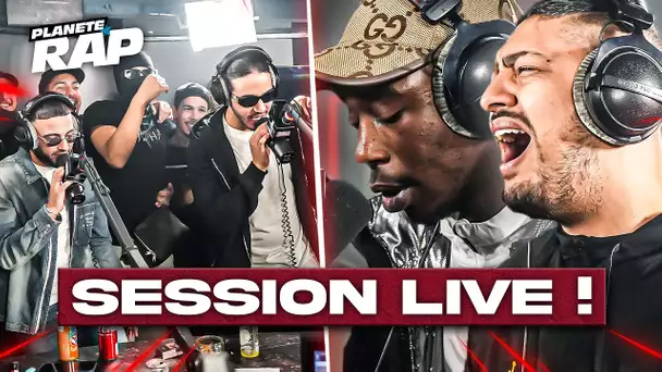 SESSION LIVE avec Djadja, Dinaz, Fresh LaDouille, KRM, Merko, Mamso... #PlanèteRap