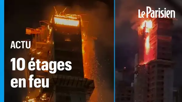 Un incendie ravage un gratte-ciel au Brésil