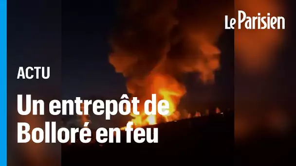 Incendie dans des entrepôts de Bolloré Logistics près de Rouen : le feu désormais circonscrit