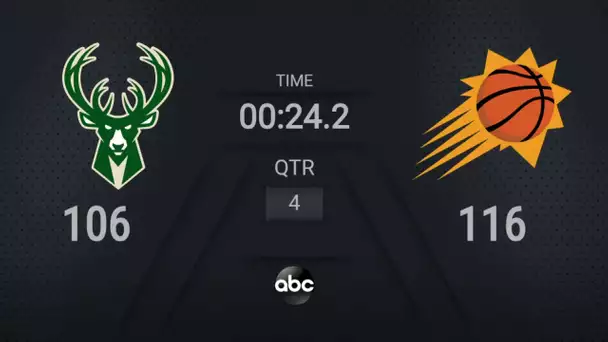 Bucks @ Suns Game 2 | #NBAFinals on ABC Live Scoreboard