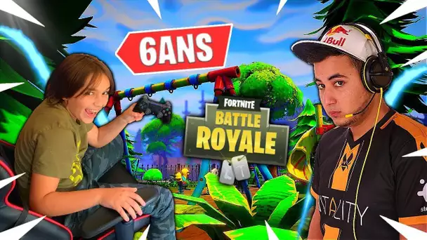 A 6 ANS CE KIKOU EST PLUS FORT QUE GOTAGA SUR FORTNITE BATTLE ROYALE!