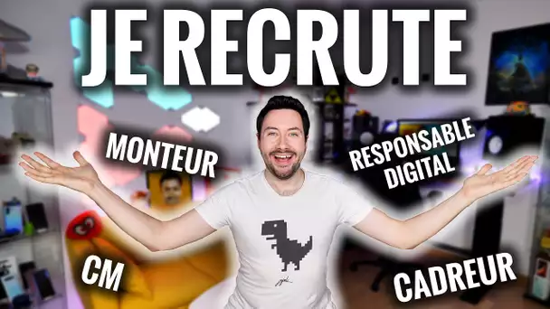 Je cherche 1 Monteur, 1 Responsable Digital et 1 Stagiaire !