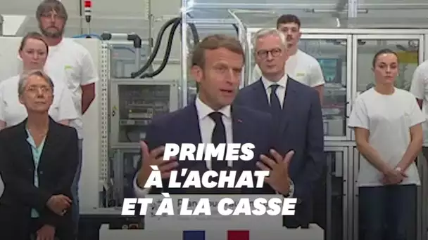 Automobile: Macron promet jusqu'à 12.000 euros d'aide pour l'achat d'un véhicule électrique